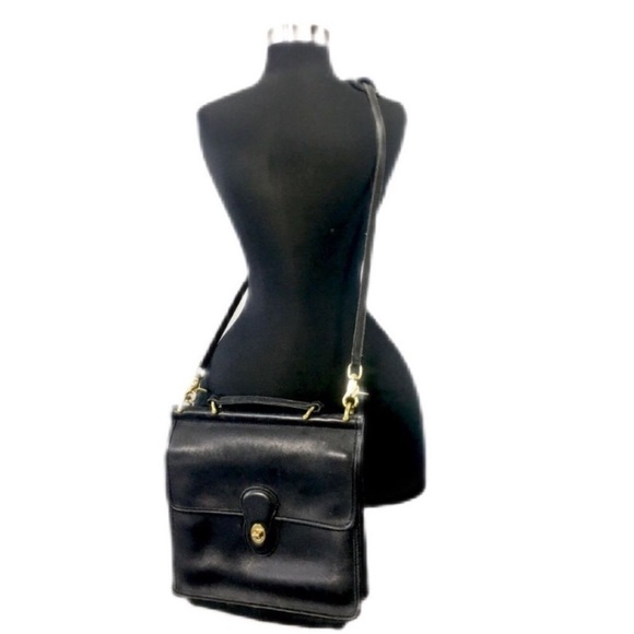 Vintage Coach Willis black leather crossbody bag - Picture 2 of 15